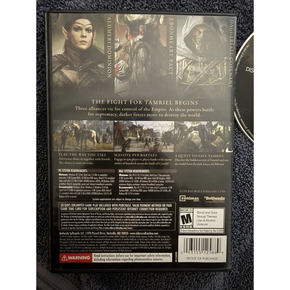 PC Mac Game - The Elder Scrolls, 4 discs games